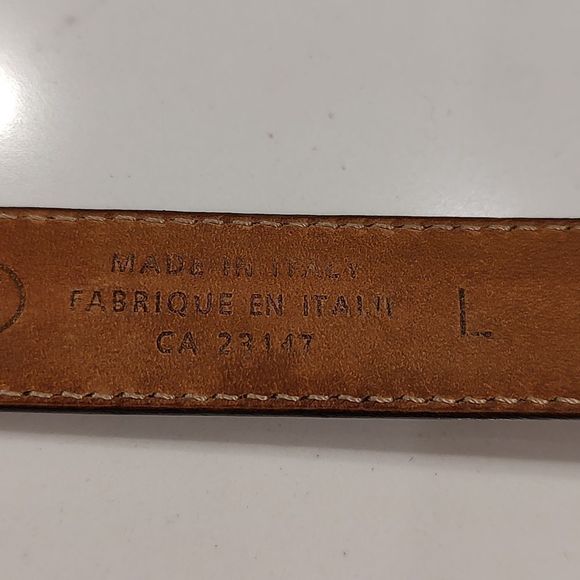 Talbot's Brown Reptile Embossed Genuine Leather Belt Silver Hearts and Buckle - Picture 4 of 12